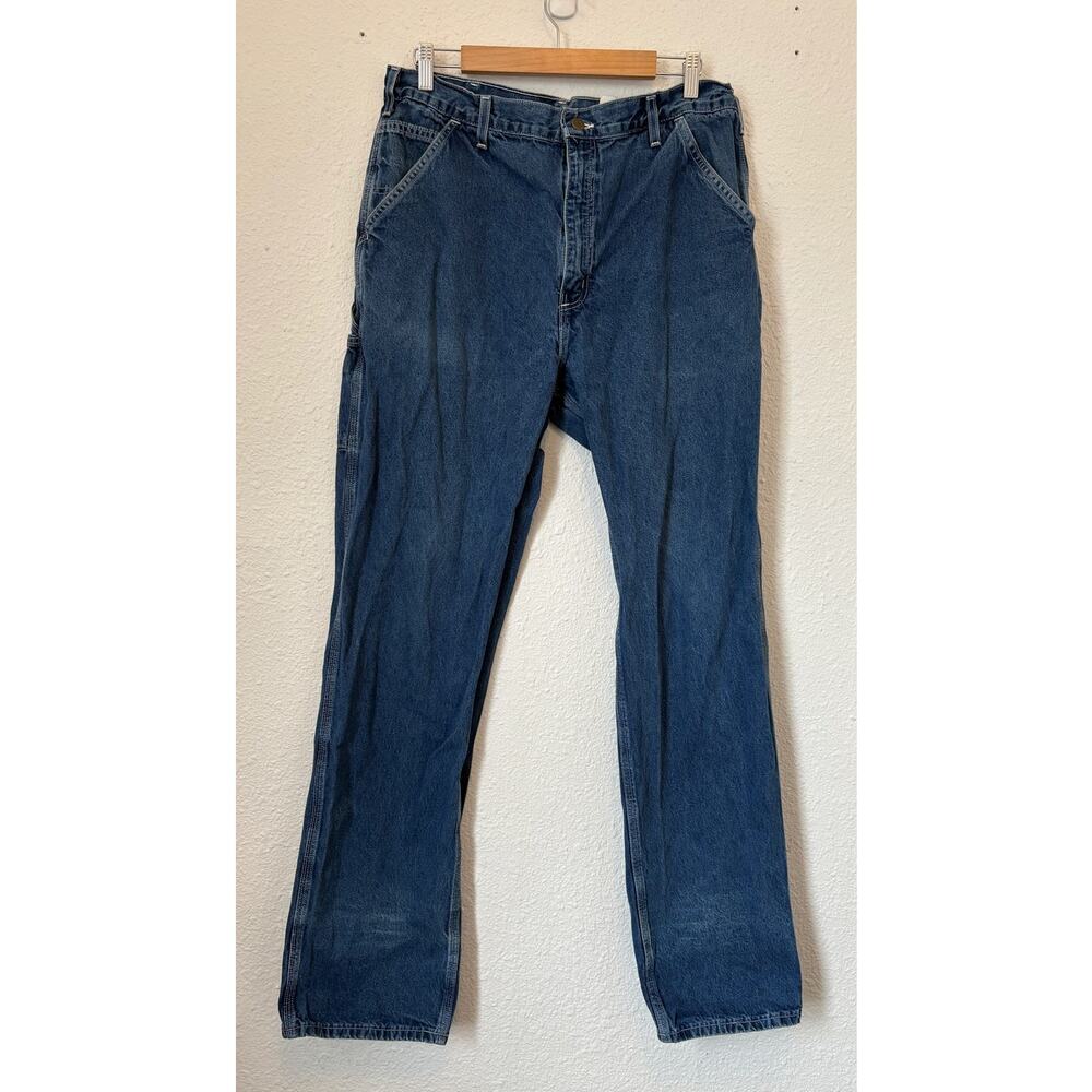 Vintage Carhartt Men's Jeans 36 x 36 Y2K Made in USA Workwear Carpenter